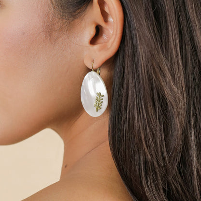 Boucles d'oreilles dormeuses CALLIOPE Nature bijoux