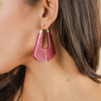 Boucles d'oreilles créoles Rainbow Ficus Nature Bijoux