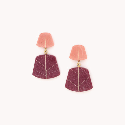 Boucles d'oreilles poussoir Rainbow Ficus Nature Bijoux